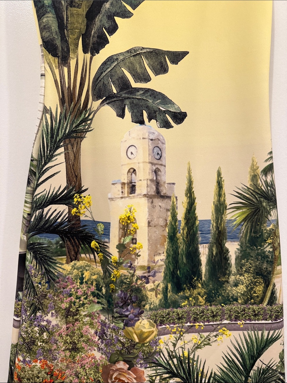 Alice + Olivia Yellow Scenic Print Mini Dress - Picture 5 of 6